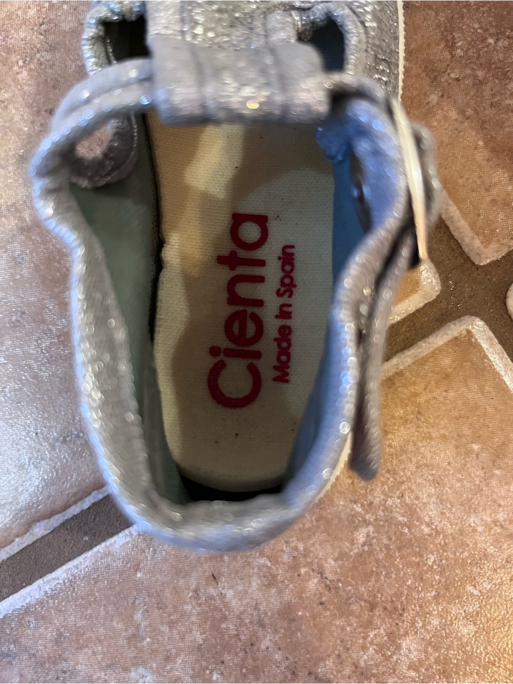 Cienta silver Sparkle Mary Jane Shoes - size 22 - Picture 4 of 7